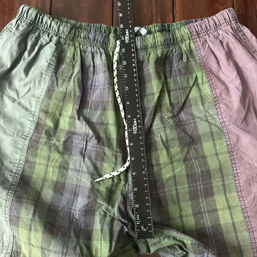 Vintage 90s Bowen & Wright Casual Wear Men's XL Colorblock Plaid Swim Trunks